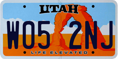 UT license plate W052NJ