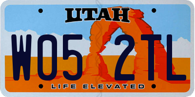 UT license plate W052TL