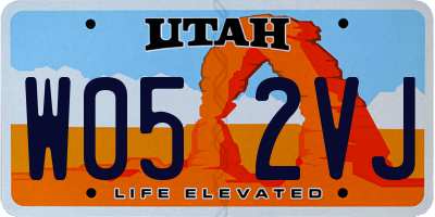 UT license plate W052VJ