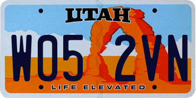 UT license plate W052VN
