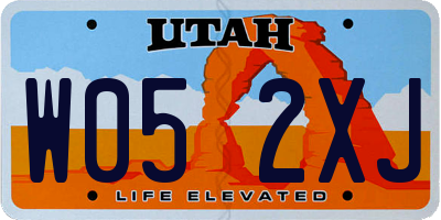 UT license plate W052XJ
