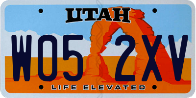 UT license plate W052XV