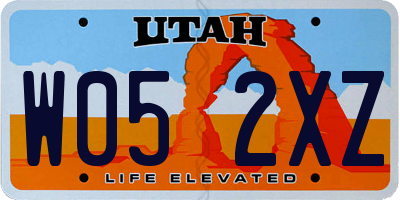 UT license plate W052XZ