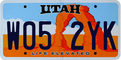 UT license plate W052YK