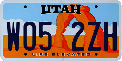 UT license plate W052ZH