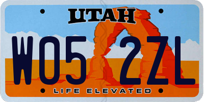 UT license plate W052ZL