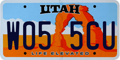 UT license plate W055CU