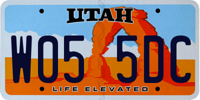 UT license plate W055DC