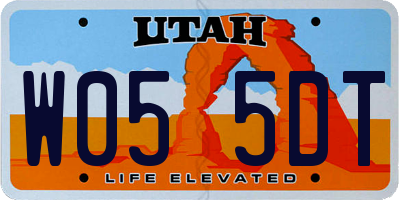 UT license plate W055DT