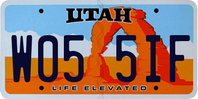 UT license plate W055IF