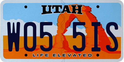 UT license plate W055IS
