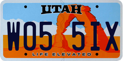 UT license plate W055IX