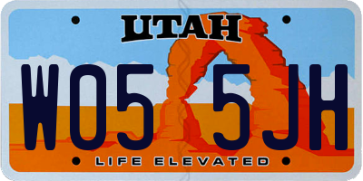 UT license plate W055JH