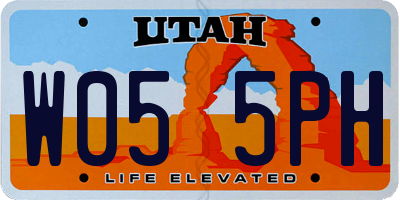 UT license plate W055PH