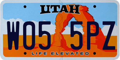 UT license plate W055PZ