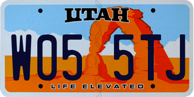 UT license plate W055TJ