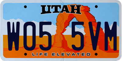 UT license plate W055VM