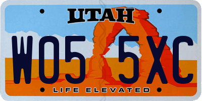 UT license plate W055XC