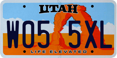 UT license plate W055XL