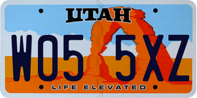UT license plate W055XZ