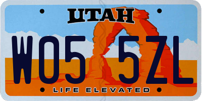 UT license plate W055ZL