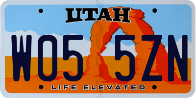 UT license plate W055ZN