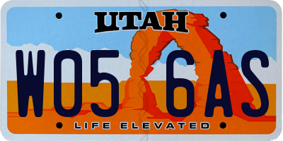 UT license plate W056AS