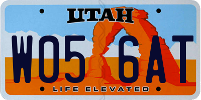 UT license plate W056AT