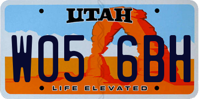 UT license plate W056BH
