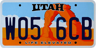 UT license plate W056CB