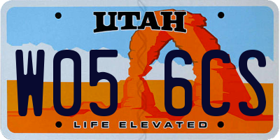UT license plate W056CS