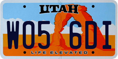 UT license plate W056DI