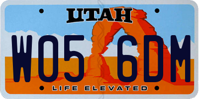 UT license plate W056DM