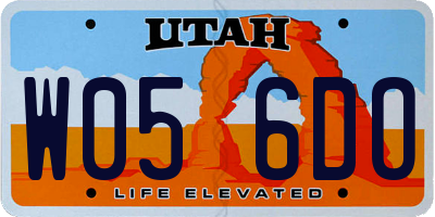 UT license plate W056DO