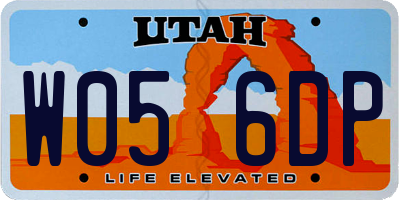 UT license plate W056DP