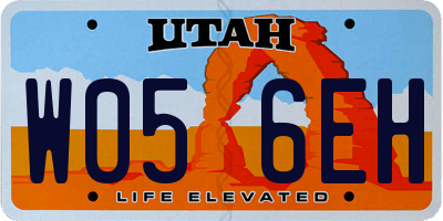 UT license plate W056EH