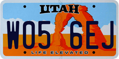 UT license plate W056EJ