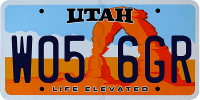 UT license plate W056GR