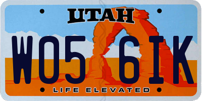 UT license plate W056IK