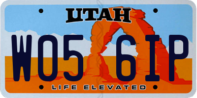 UT license plate W056IP