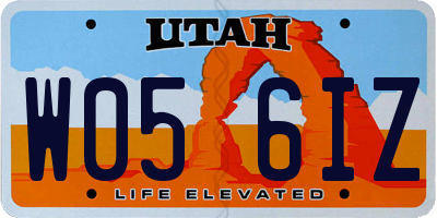 UT license plate W056IZ