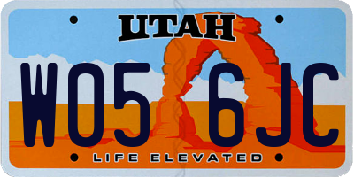 UT license plate W056JC