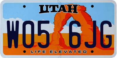 UT license plate W056JG