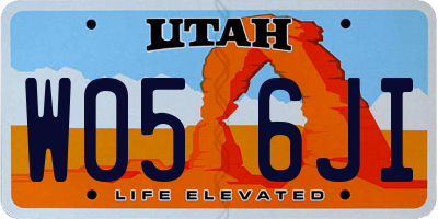 UT license plate W056JI