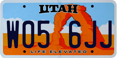 UT license plate W056JJ