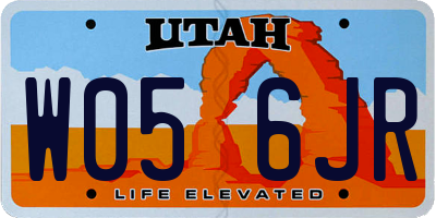 UT license plate W056JR