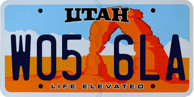 UT license plate W056LA