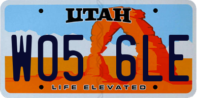 UT license plate W056LE