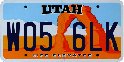 UT license plate W056LK