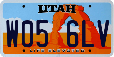 UT license plate W056LV